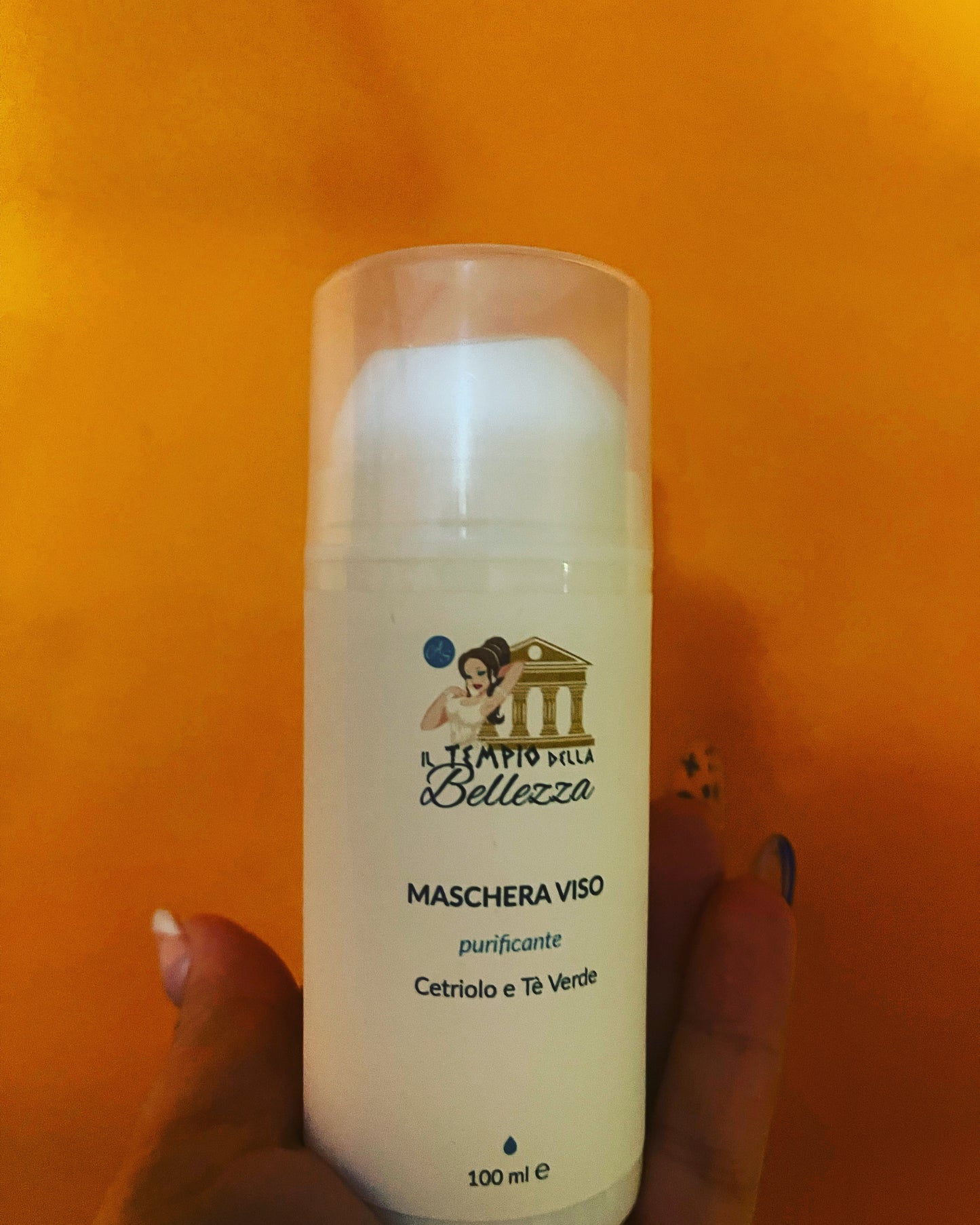 Maschera Viso Argilla ,The verde e cetriolo