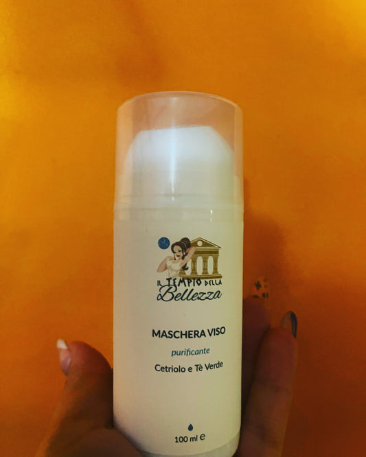 Maschera Viso Argilla ,The verde e cetriolo