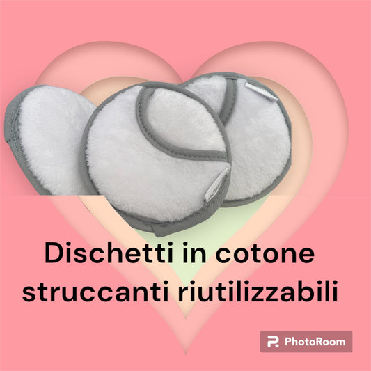 3 Dischetti in cotone Skincare riutilizzabili